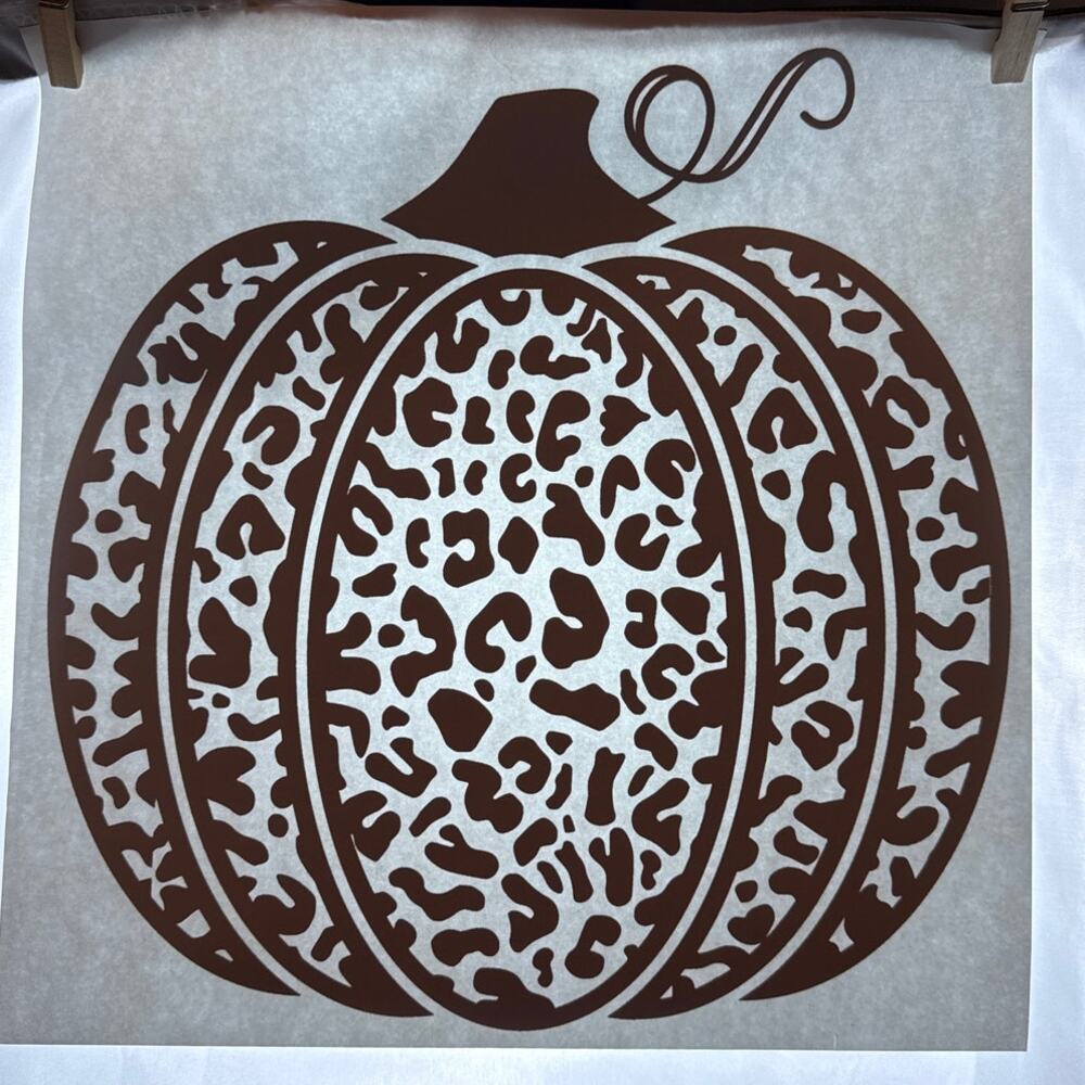 New Heat Transfer Pumpkin Leopard Print Great For T-shirts Gifts Crafting